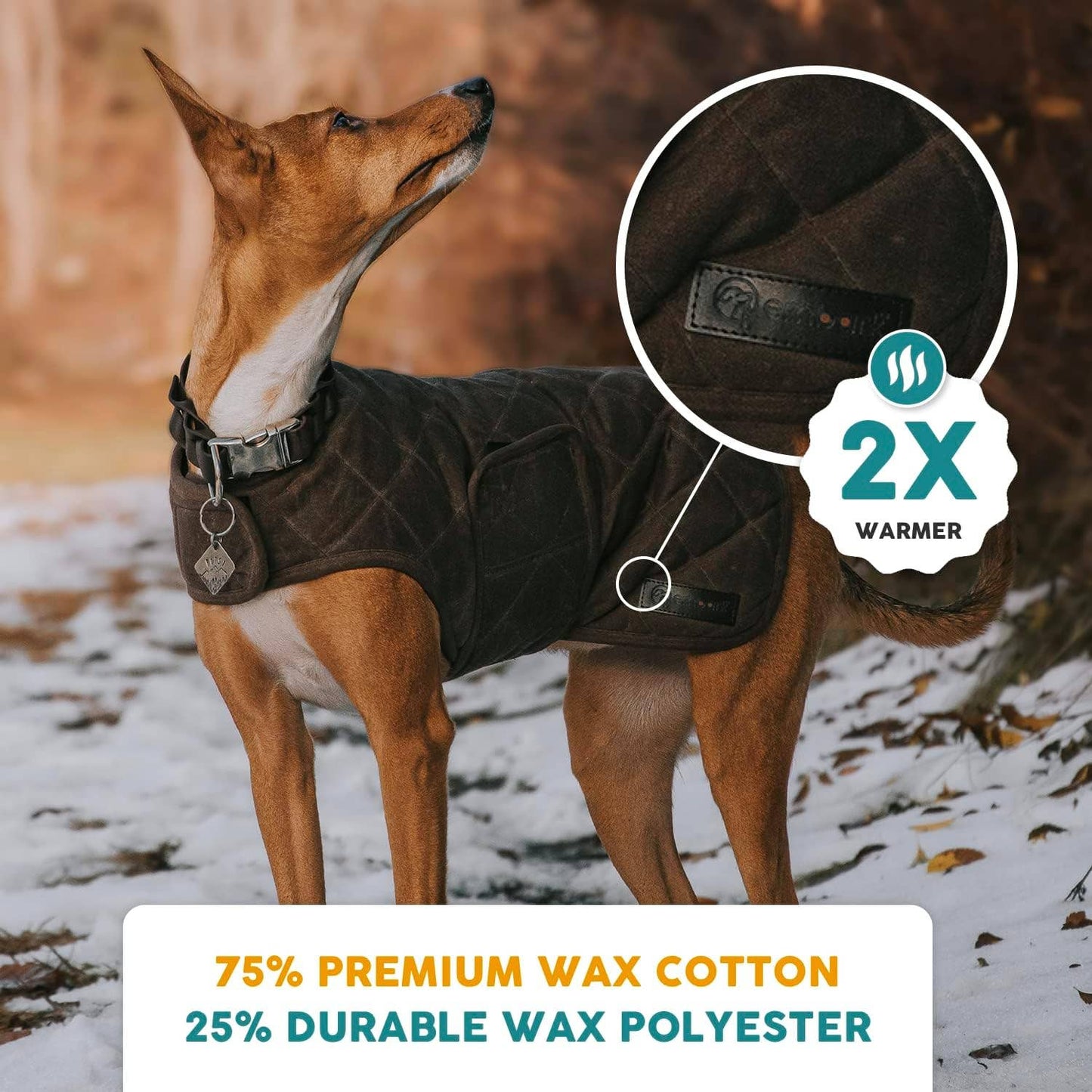 Embark Pets Wax Dog Jacket - Dog Coat for Cold Winters