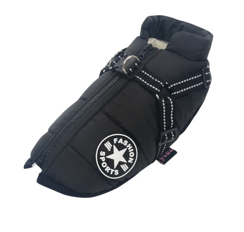 Waterproof Dog Jacket with Harness Pet Dog Jacket With Harness Winter Warm Dog Clothes For Labrador Waterproof Small Dog Coat Chihuahua French Bulldog Outfits