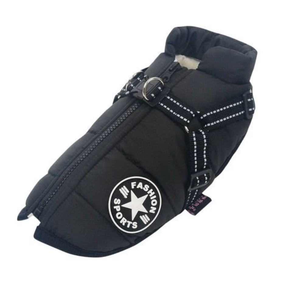 Waterproof Dog Jacket with Harness Pet Dog Jacket With Harness Winter Warm Dog Clothes For Labrador Waterproof Small Dog Coat Chihuahua French Bulldog Outfits