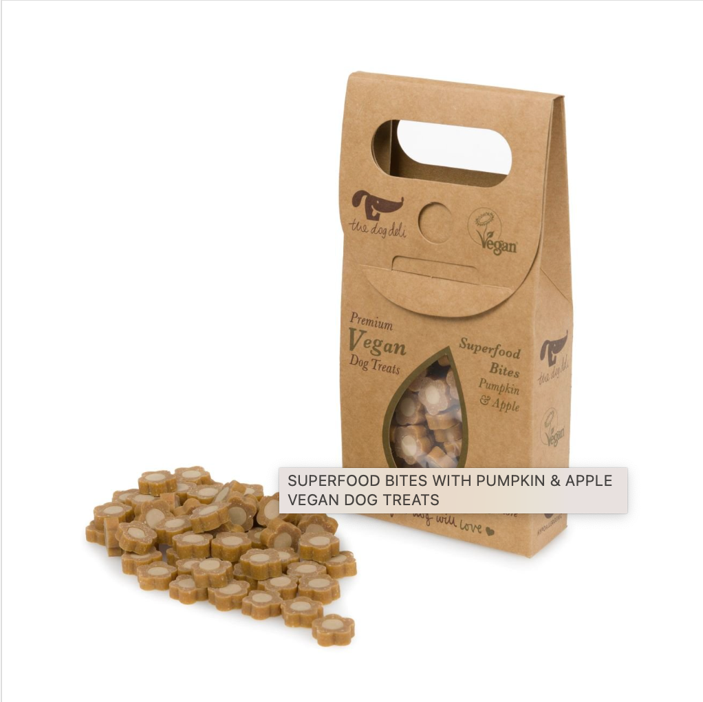 SUPERFOOD BITES WITH PUMPKIN & APPLE VEGAN DOG TREATS