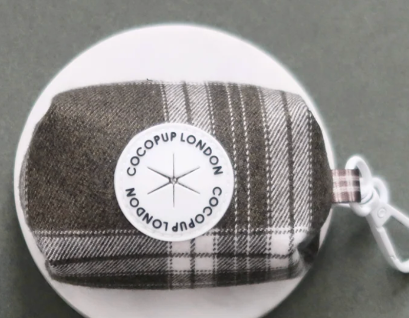 COCOPUP Olive Check Poop Bag Holder