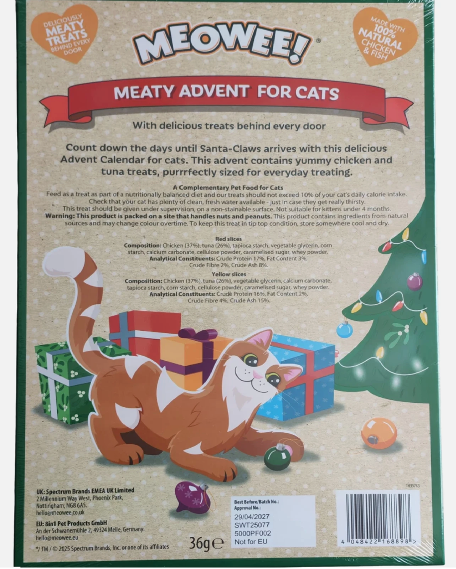 Meowee Cat Christmas Advent Calender and Cat Christmas Stocking
