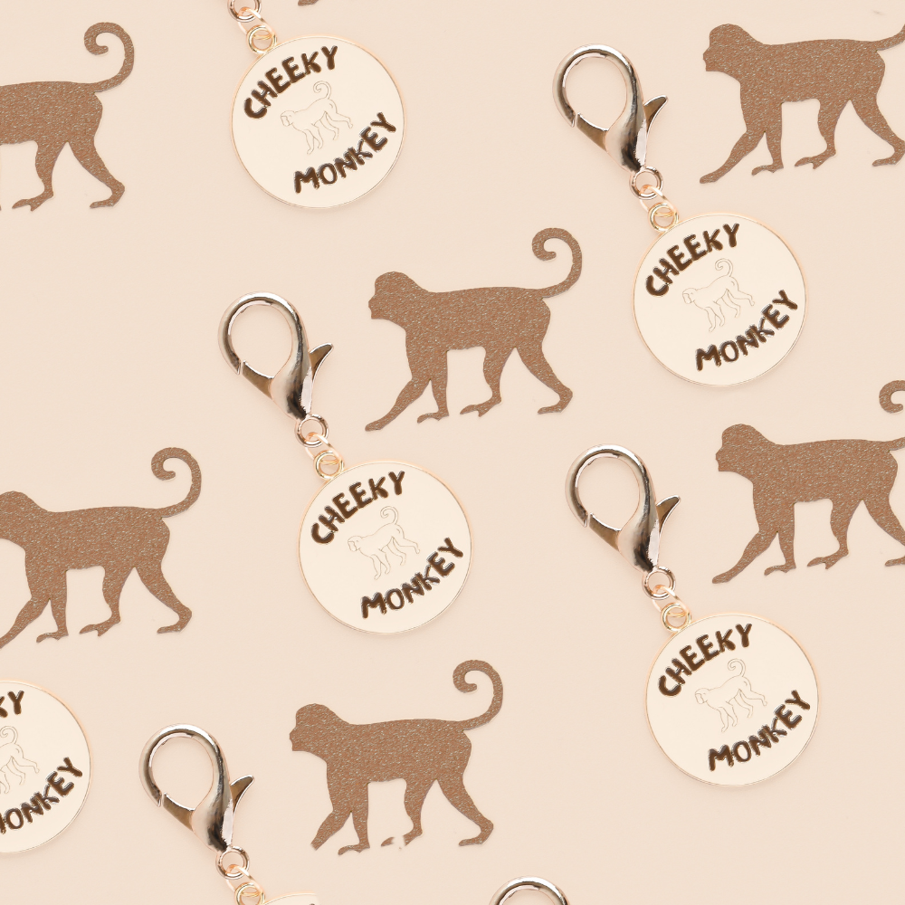 Dog Collar Charm - Cheeky Monkey