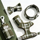 Coco Pup London Olive Check Adjustable Neck Harness, Lead & Collar ,Bow Tie