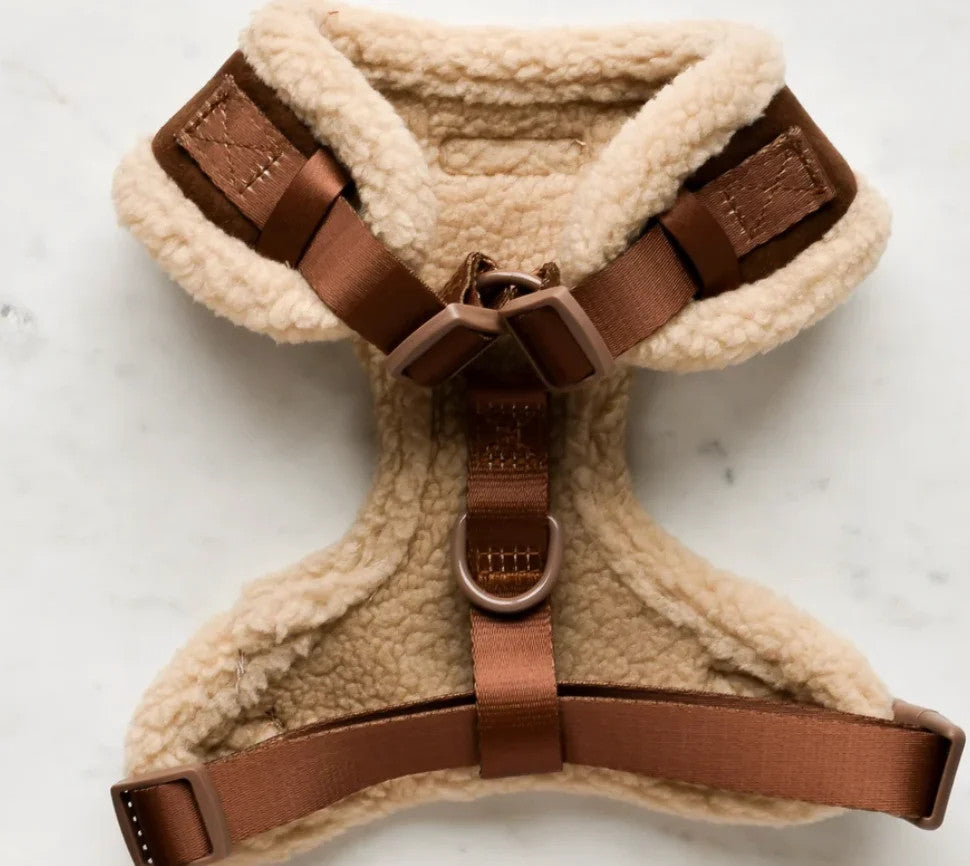 COCOPUP Brown Aviator Adjustable Neck HARNESS SET