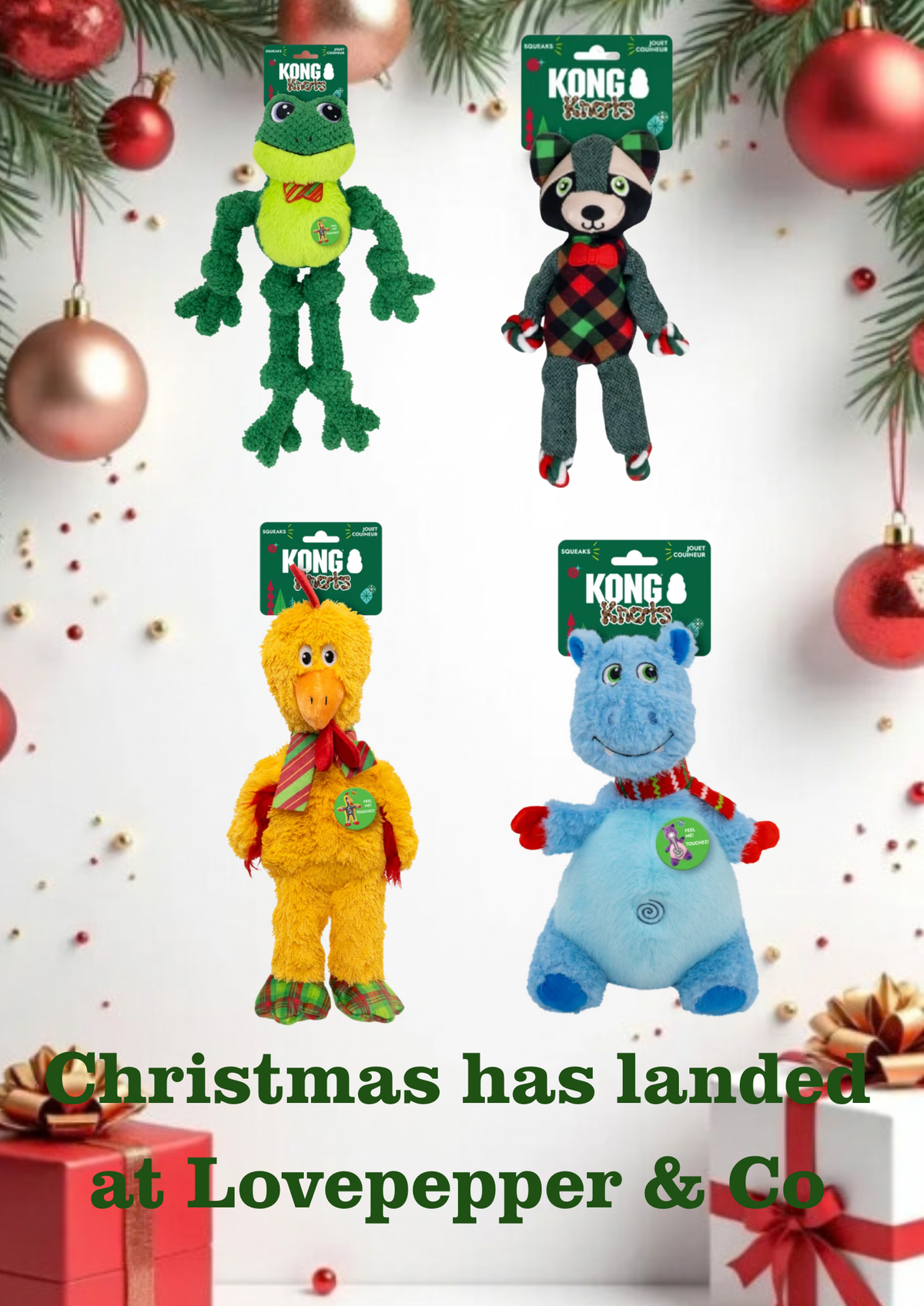 KONG Holiday Christmas Dog and puppy toys