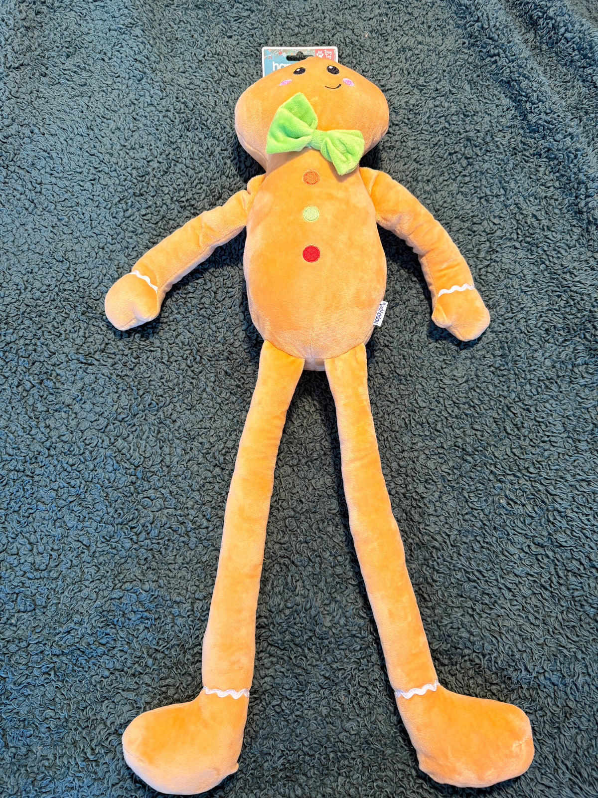 Jumbo Gingerbread Plush Dog Toy by Happy Pet