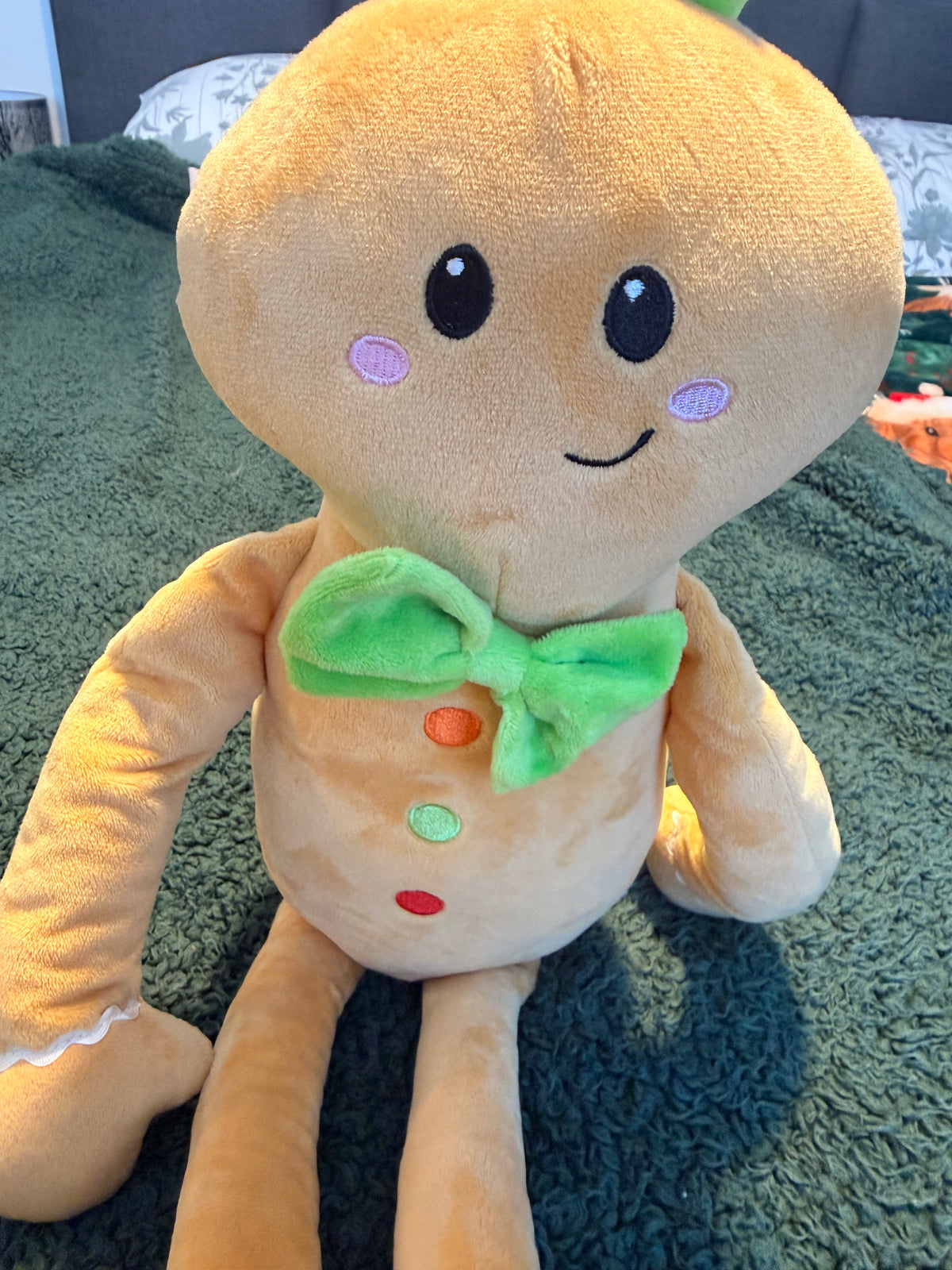 Jumbo Gingerbread Plush Dog Toy by Happy Pet