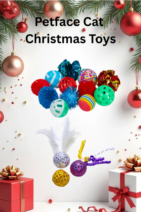 Petface Christmas Cat and Kitten Balls in two different sized packs