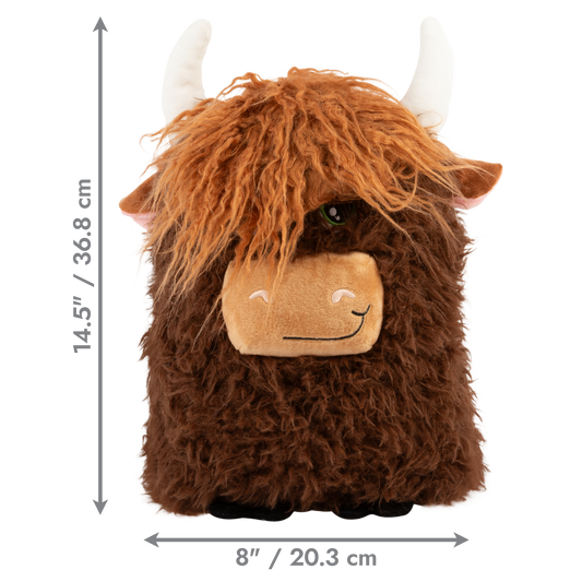 KONG Comfort Jumbo Highland Cow Dog Toy