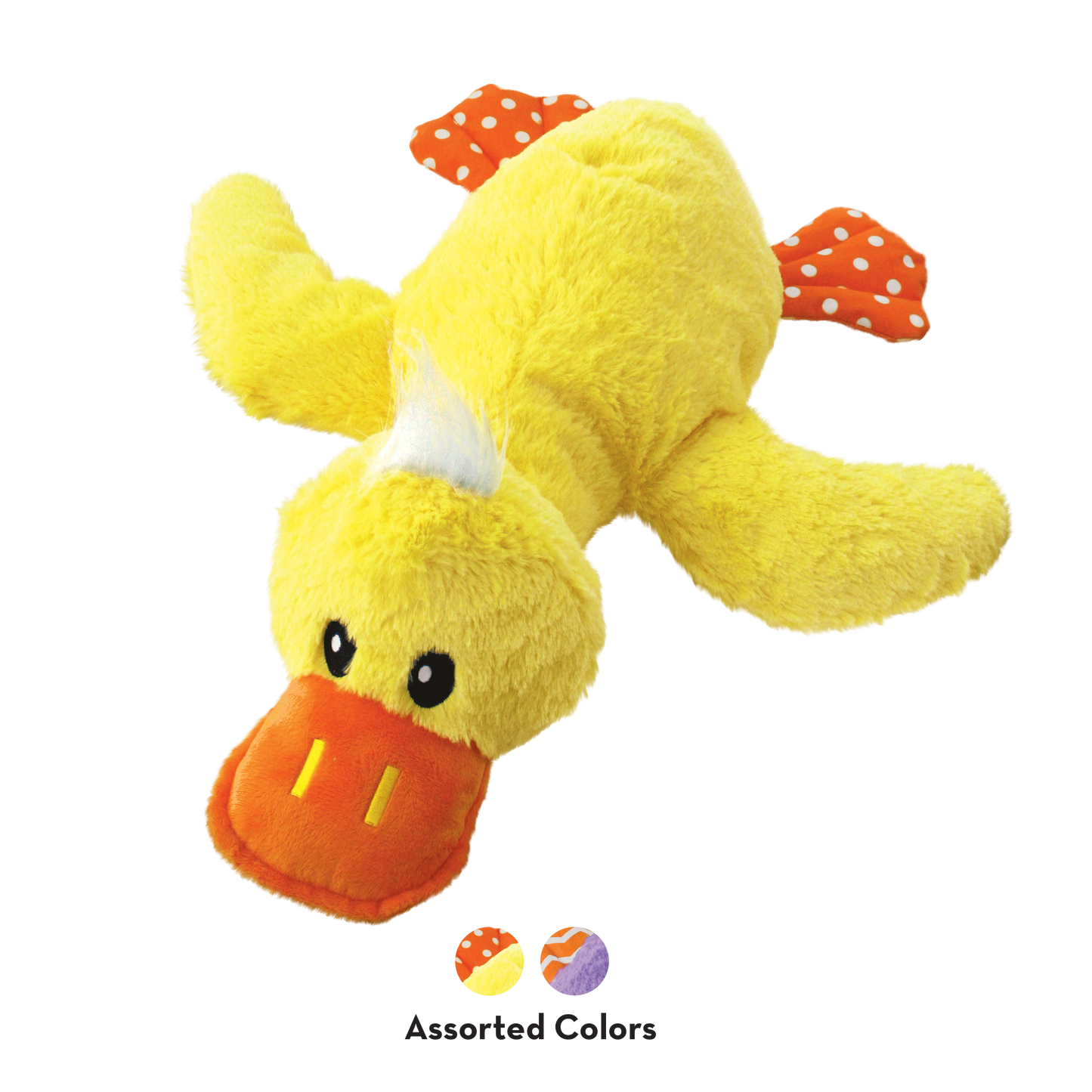 KONG Comfort Jumbo Plush Dog Toy - Yellow Duck-Purple Duck