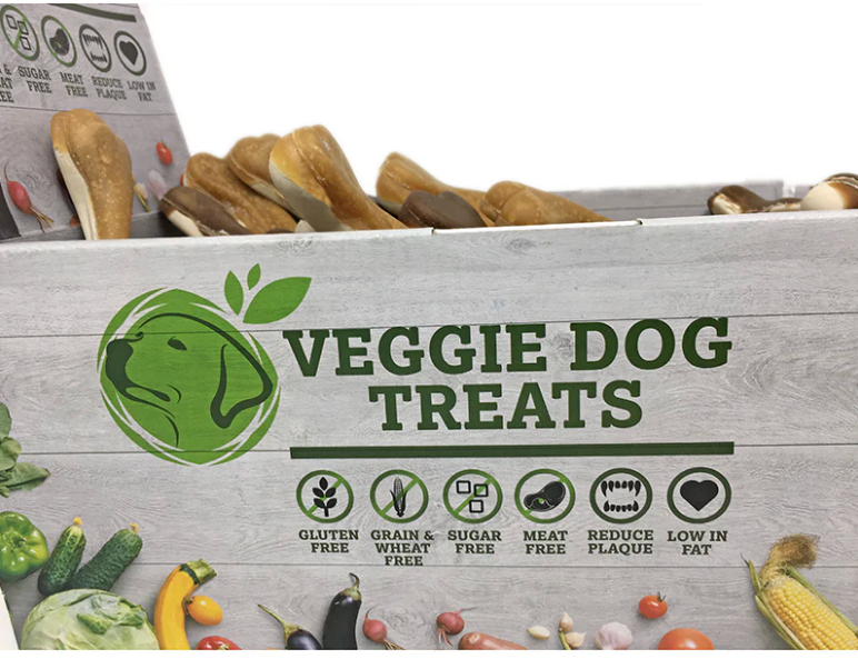 Vegan Dog Chews - Maks Patch Peanut Butter Dual Bones.Large