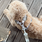 Coco Pup London Olive Check Adjustable Neck Harness, Lead & Collar ,Bow Tie
