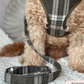 Coco Pup London Olive Check Adjustable Neck Harness, Lead & Collar ,Bow Tie