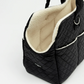Cocopup Dog Carrier in Quilted Black.&nbsp;Combining ultimate comfort for your pup with effortless, chic functionality for you. Designed specifically for small dogs and puppies, this stylish tote-style carrier makes every outing easy.&nbsp;