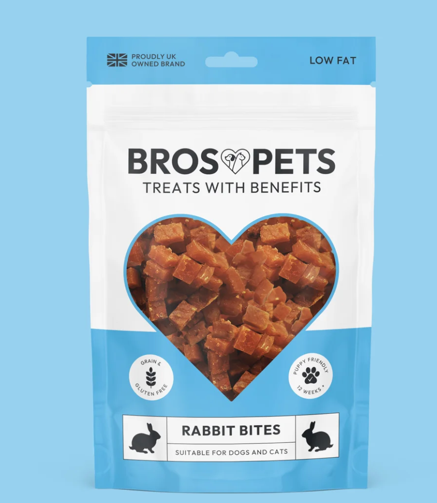 Bros Pets Treats Our Bites are the ultimate healthy snack for your pets, made with premium, single protein sources. Ideal for training or treating, these grain-free and gluten-free bites are packed with nutrients to support your pet's well-being.