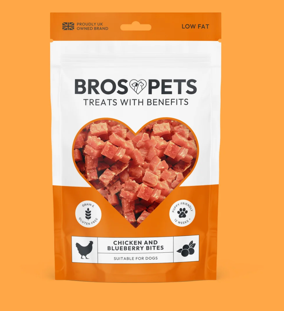 Bros Pets Treats Our Bites are the ultimate healthy snack for your pets, made with premium, single protein sources. Ideal for training or treating, these grain-free and gluten-free bites are packed with nutrients to support your pet's well-being.