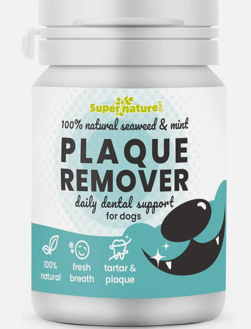 Supernature Plaque Remover for Dogs 60g | 100% Natural Dental Care, Reduces Plaque