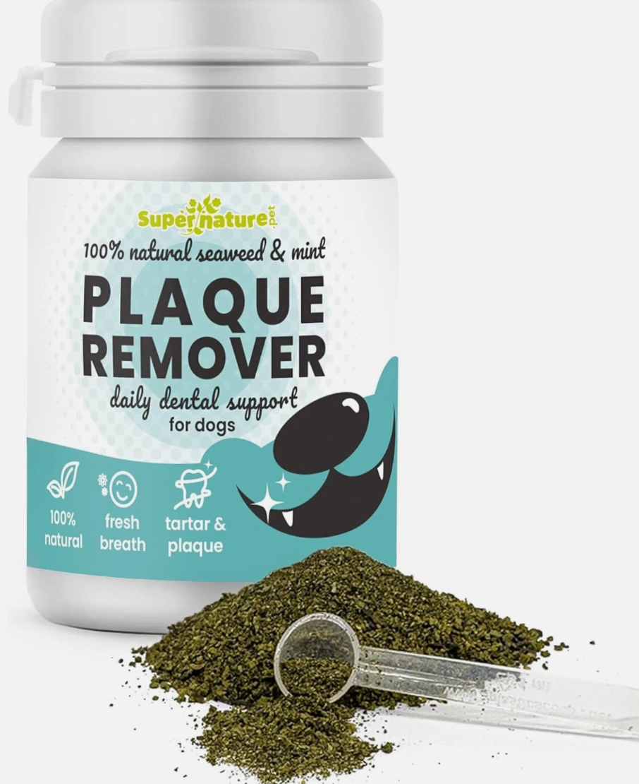 Supernature Plaque Remover for Dogs 60g | 100% Natural Dental Care, Reduces Plaque