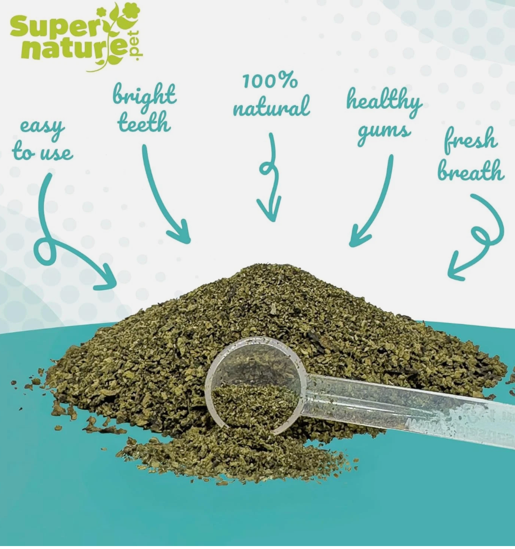 Supernature Plaque Remover for Dogs 60g | 100% Natural Dental Care, Reduces Plaque