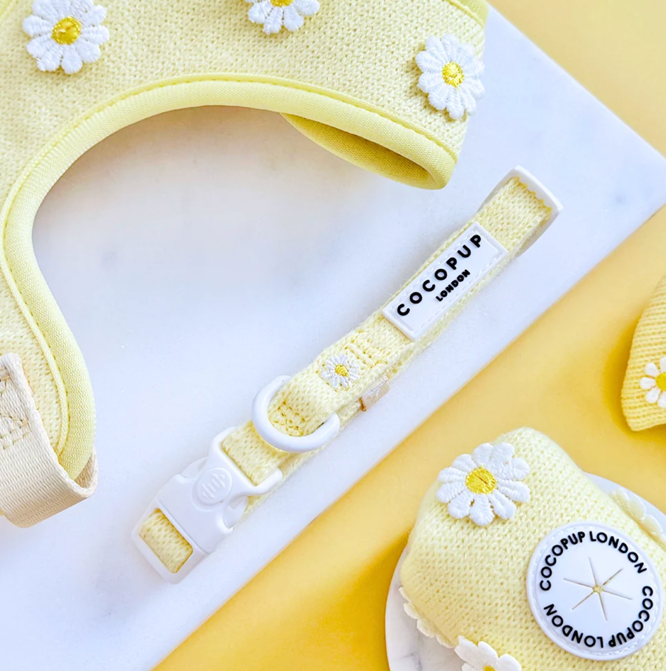 Buttercup Pup Adjustable Neck HARNESS,LEAD,COLLAR,POO BAG ,BOW TIE