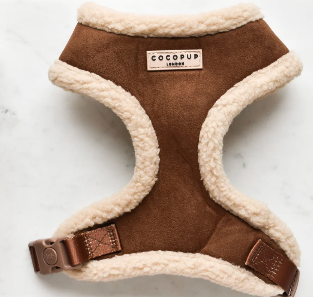 COCOPUP Brown Aviator Adjustable Neck HARNESS SET