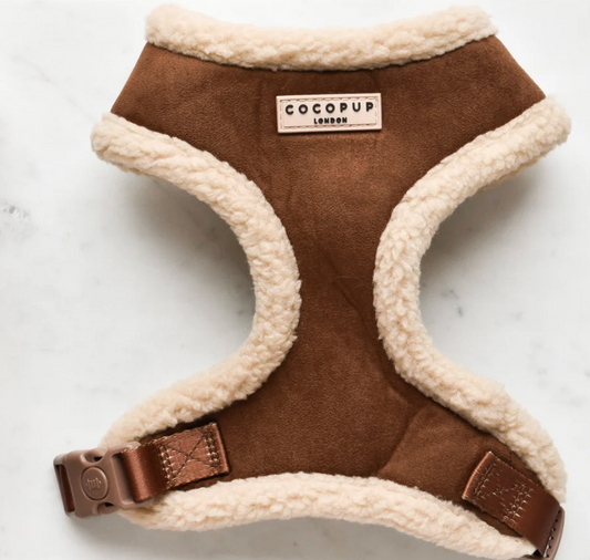 COCOPUP Brown Aviator Adjustable Neck HARNESS SET