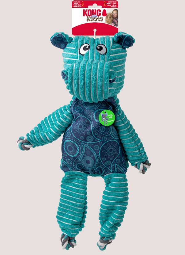 KONG Floppy Knots Hippo Jumbo XL-perfect for large puppies and dogs