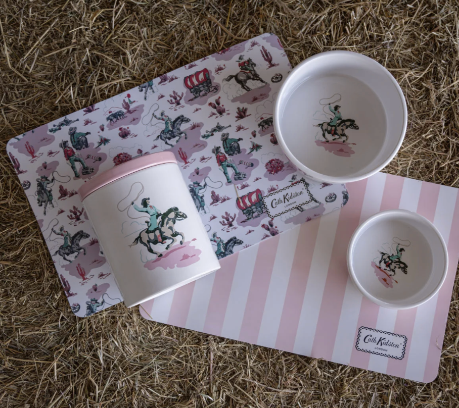 Cath Kidston Cowgirl Collection for feeding , sleeping and playing pure pink luxury
