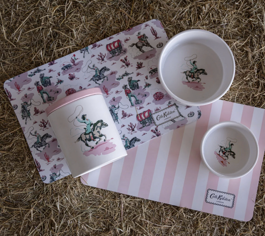 Cath Kidston Cowgirl Collection for feeding , sleeping and playing pure pink luxury