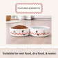 Cath Kidston Hearts and Roses Ceramic Pet Bowls in two different sizes