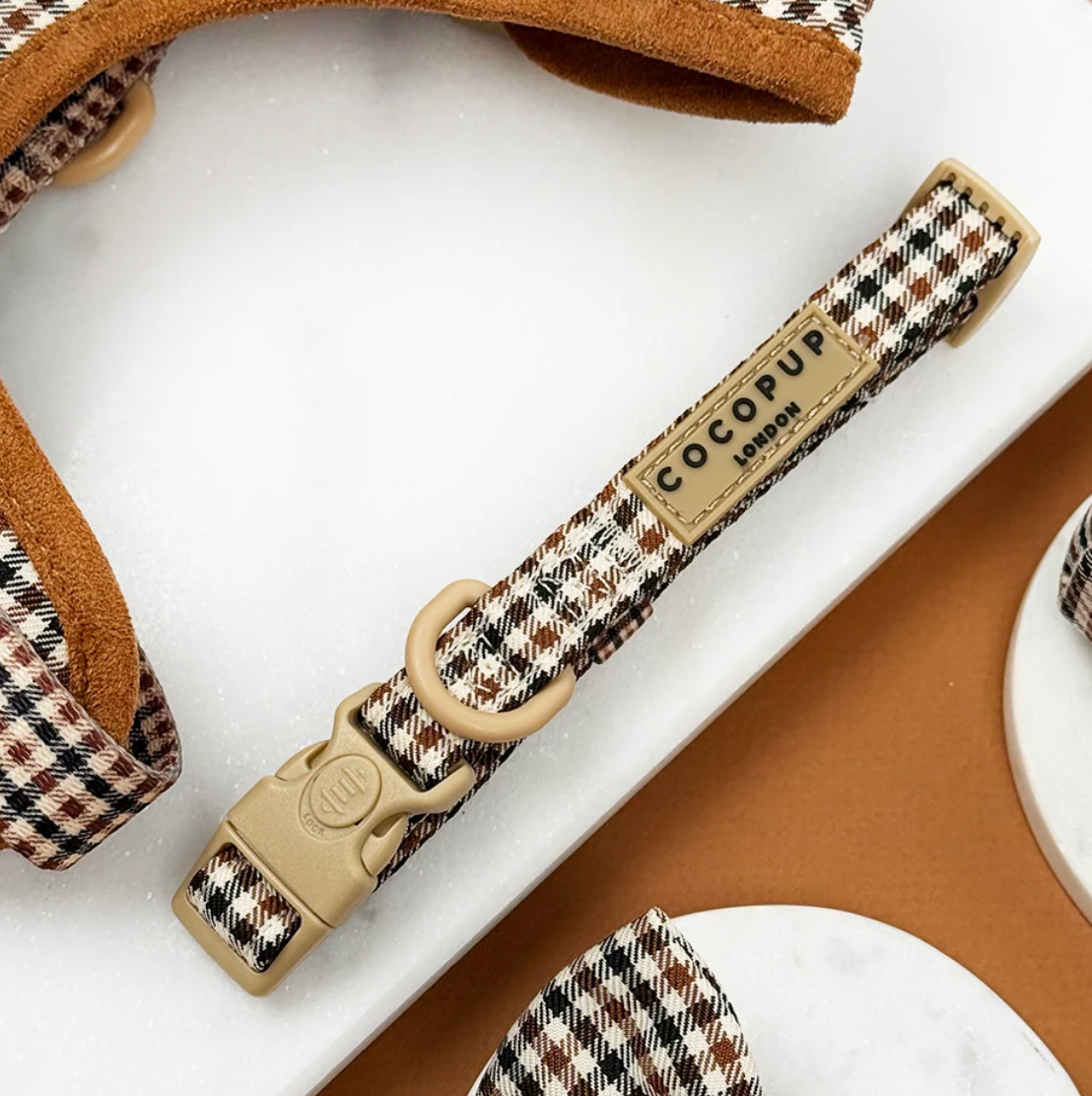 Cocopup Heritage Check Adjustable Neck Harness and Accessories