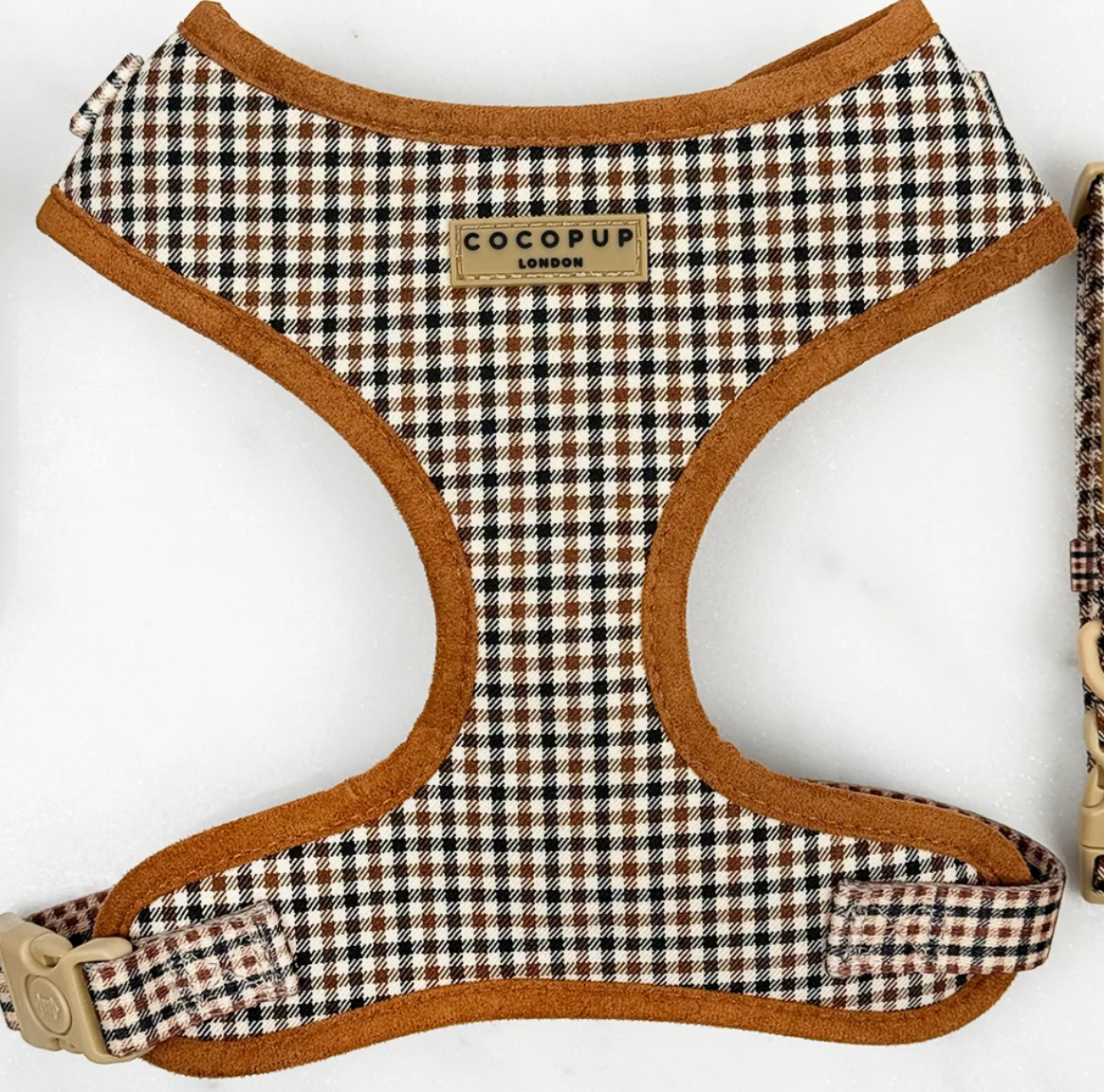 Cocopup Heritage Check Adjustable Neck Harness and Accessories