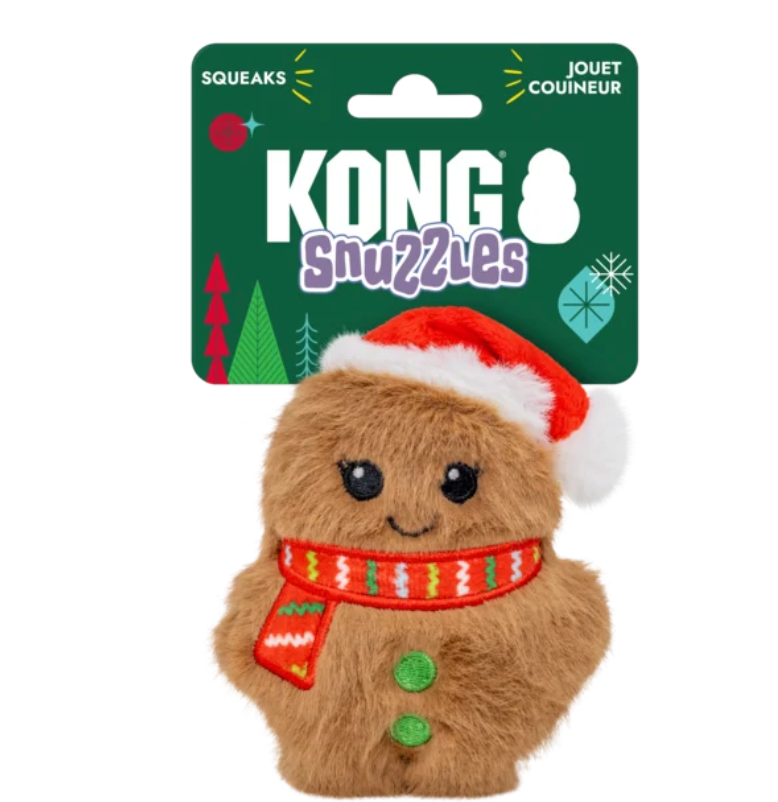 KONG Holiday Christmas Toys for Dogs and Puppies - Snuzzles range from XL to XS
