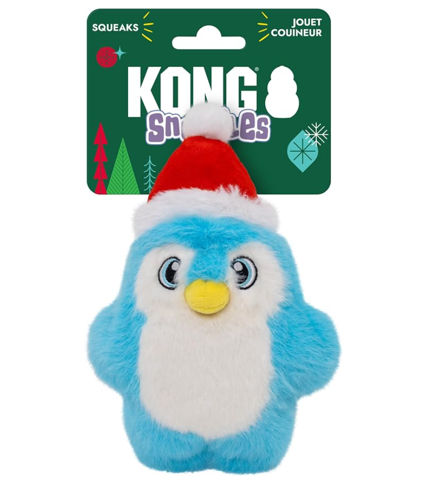 KONG Holiday Christmas Toys for Dogs and Puppies - Snuzzles range from XL to XS
