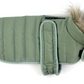 Khaki Green Puffer Dog Coat