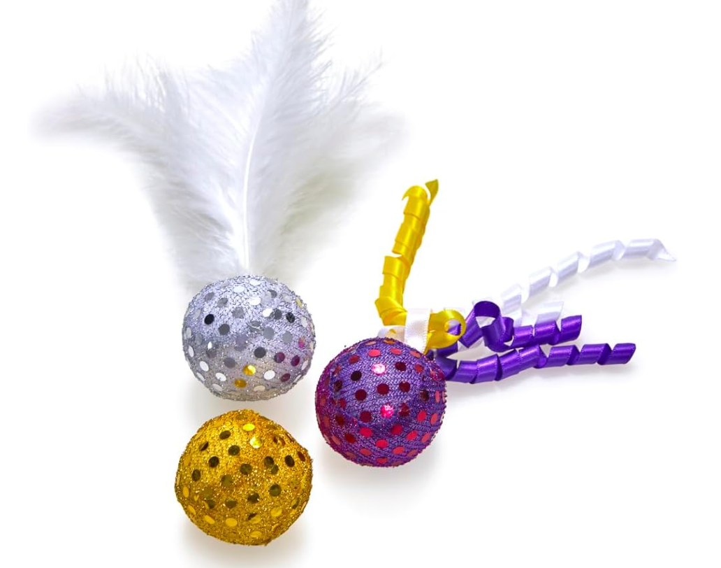 Petface Christmas Cat and Kitten Balls in two different sized packs