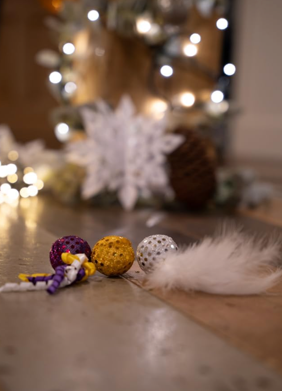 Petface Christmas Cat and Kitten Balls in two different sized packs