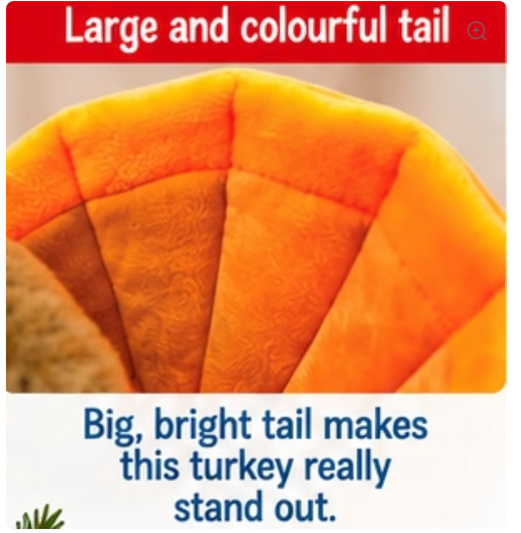 Jumbo Tommy Turkey 🦃 Plush Christmas Dog Toy by Happy Pet