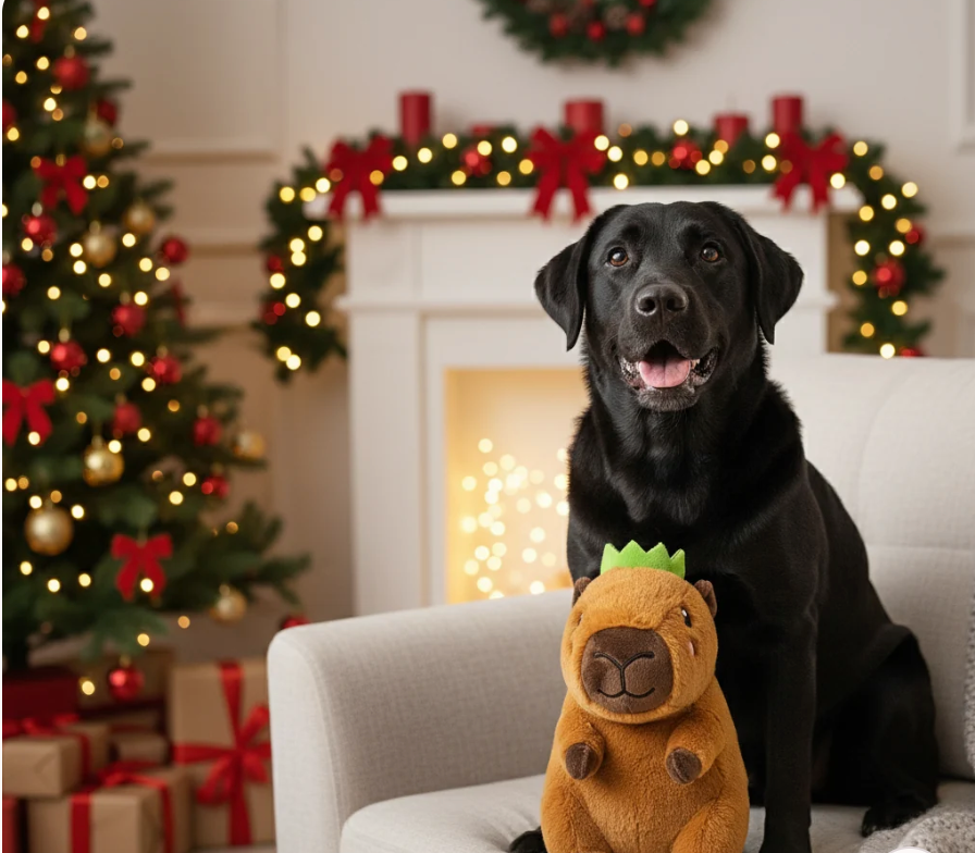 Happy Pet Corby Capybara Plush Dog Toy