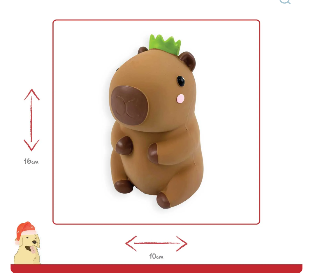 Latex Corby Capybara 🦫 Christmas Dog Toy by Happy Pet