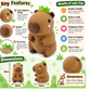 Latex Corby Capybara 🦫 Christmas Dog Toy by Happy Pet