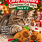 Corby Capybara  Pack of 2 Christmas Cat Toys by Happy Pet