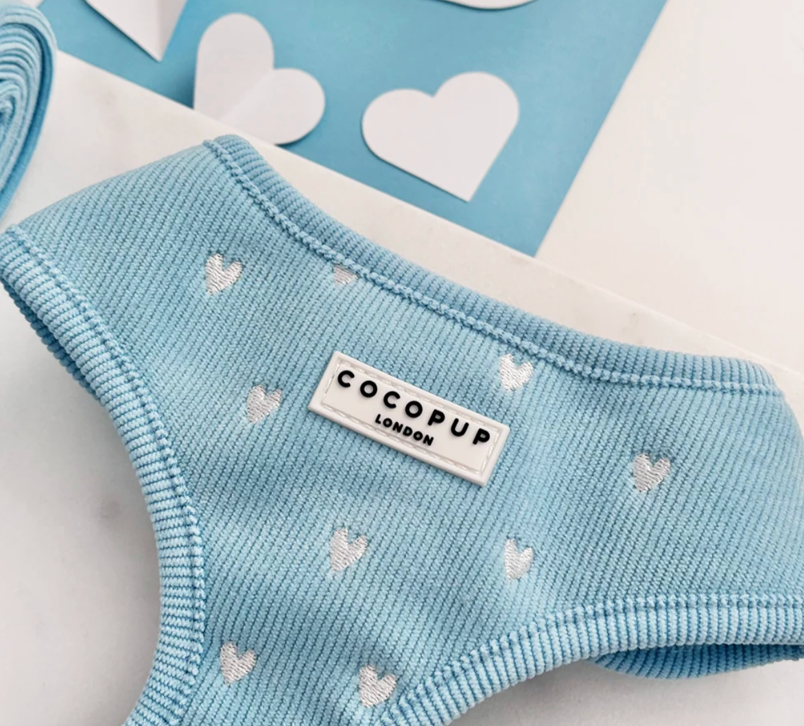 COCO PUP Blue Heart HARNESS SET