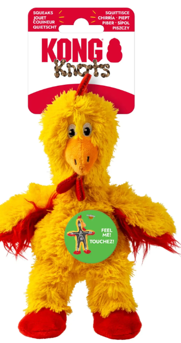 KONG Knots Chicken Dog Toy – Internal Knotted