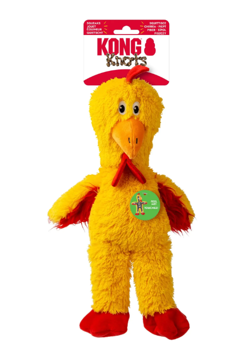 KONG Knots Chicken Dog Toy – Internal Knotted