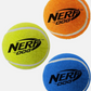NERF Dog Squeak Tennis Balls - A pack of three brightly coloured tennis balls