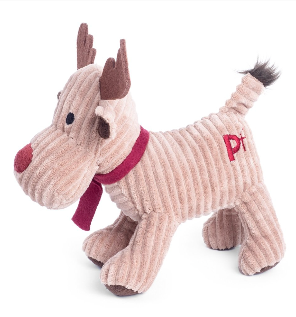 Petface  Dog Toy has had a winter makeover ready for Christmas! With a cute smiley face, crinkle leaves and a built in squeaker.