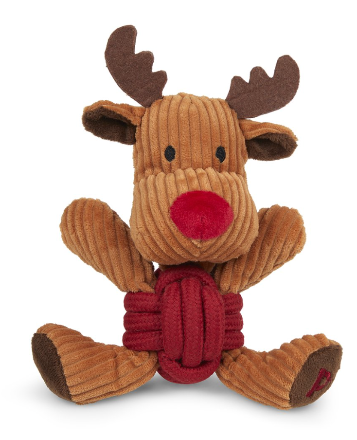 Petface  Dog Toy has had a winter makeover ready for Christmas! With a cute smiley face, crinkle leaves and a built in squeaker.