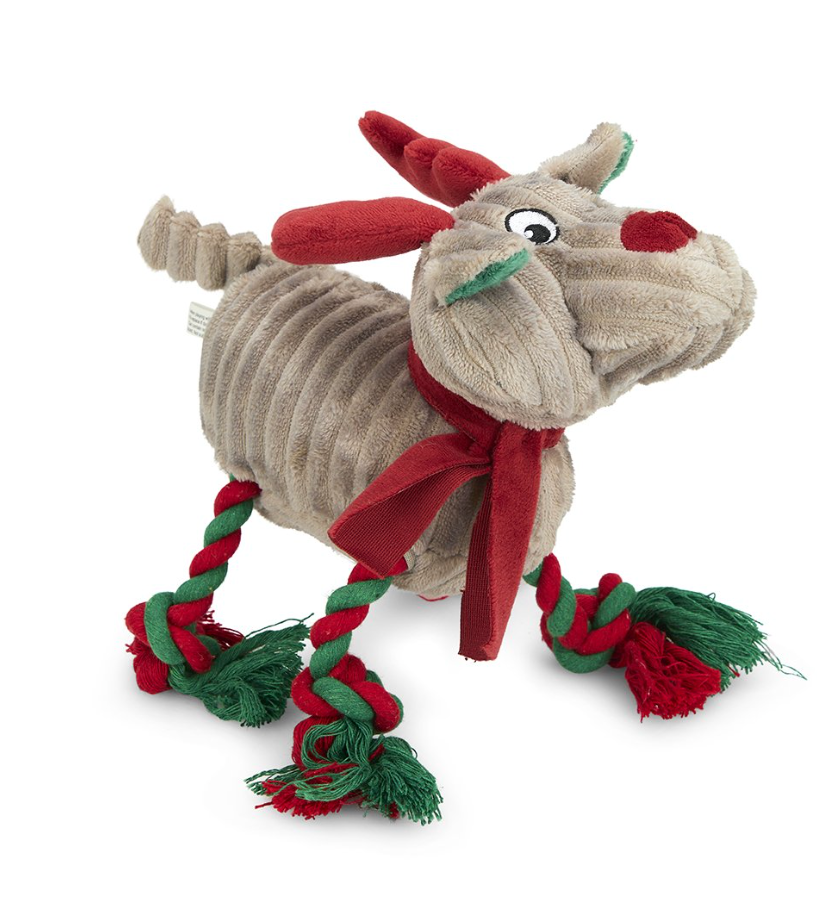 Petface  Dog Toy has had a winter makeover ready for Christmas! With a cute smiley face, crinkle leaves and a built in squeaker.